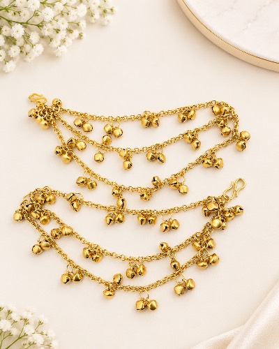 Gold Plated Kashmiri Ear Chain — Ear Chain, RW2678