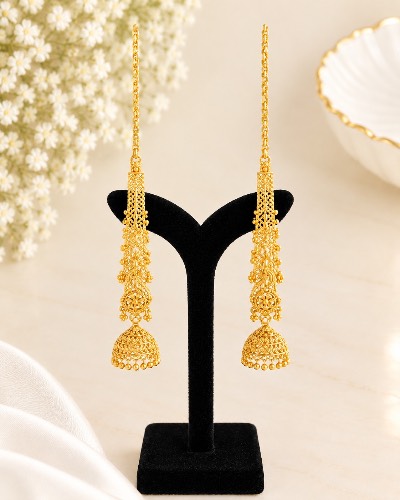 Gold Plated Jhumka Earring — Earring, RW2766