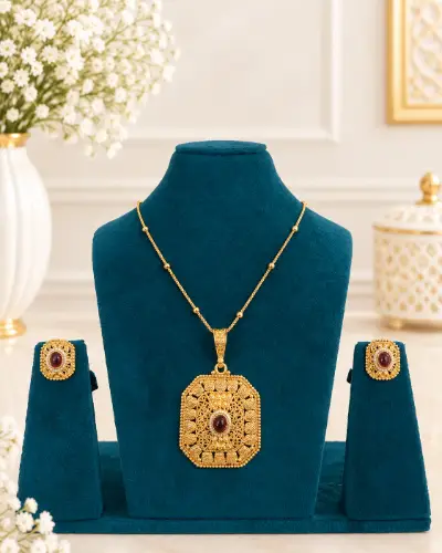 Gold Plated Pendent Set — Pendent Set, RW2703