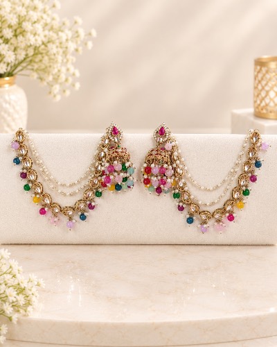 Jhumka Kundan Earring — Earring, RW2664
