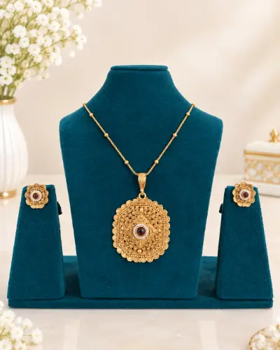Gold Plated Pendent Set — Pendent Set, RW2706