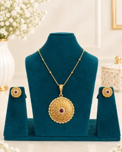 Gold Plated Pendent Set — Pendent Set, RW2700