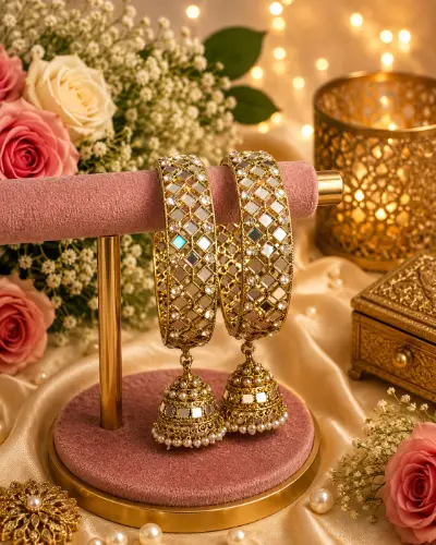 Mirror Jhumki Bangle — Bangles, RW1164