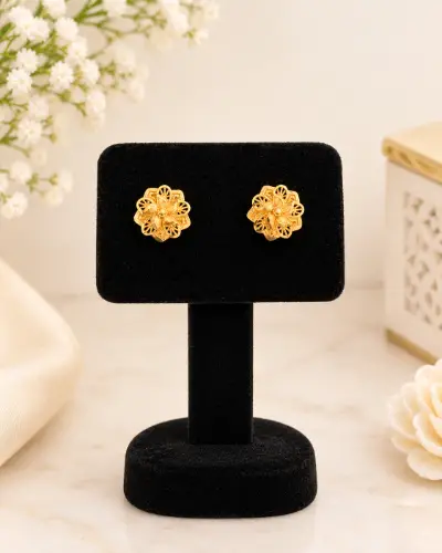 Gold Plated Stud Earring — Earring, RW3002