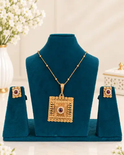 Gold Plated Pendent Set — Pendent Set, RW2705