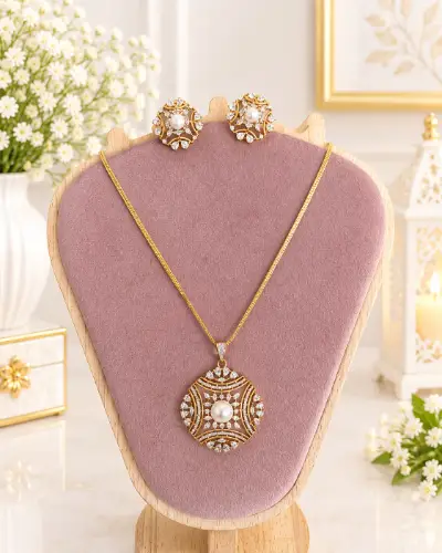 Gold Plated Pendent Set — Pendent Set, RW2812