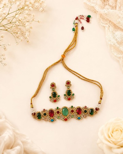 Moissanite Sabyasachi Necklace — Necklace, RW2155