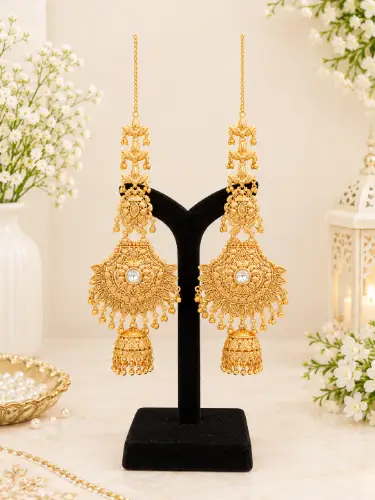 Gold Plated Jhumka Earring — Earring, RW2782