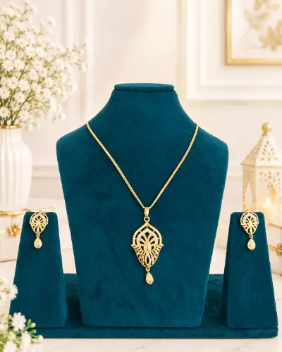 Gold Plated Pendent Set — Pendent Set, RW2718