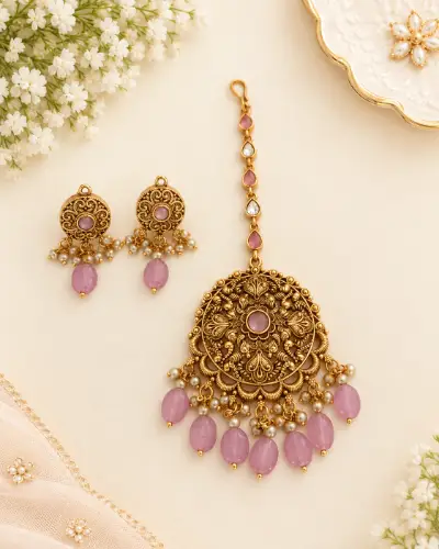 Gold Plated Tikka Set — Tikka Set, RW2887