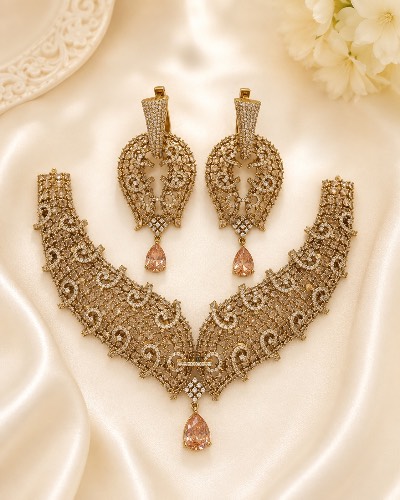 AD Moissanite Necklace — Necklace, RW1626