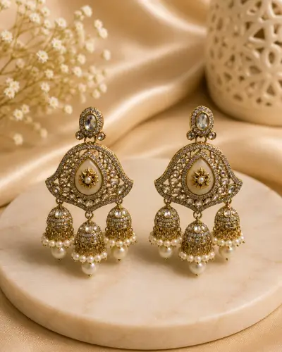 Kundan Pearl — Earring, RW1142