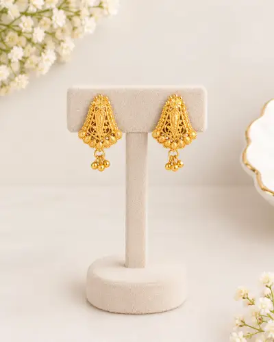 Gold Plated Stud Earring — Earring, RW3004