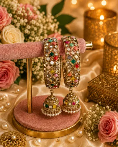 Mirror Jhumki Bangle — Bangles, RW1165