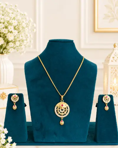 Gold Plated Pendent Set — Pendent Set, RW2720