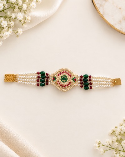 Gold Plated Jadauu Bracelet — Bracelet, RW3043