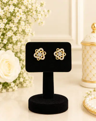 Gold Plated Stud Earring — Earring, RW2748