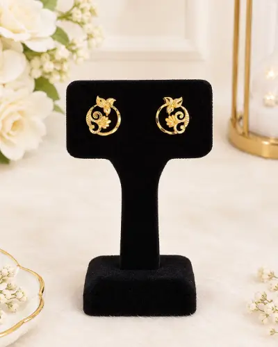 Gold Plated Stud Earring — Earring, RW2993
