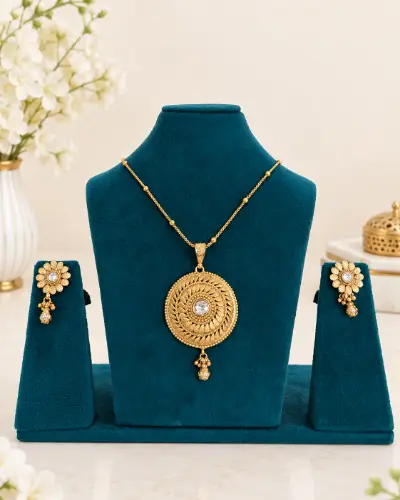 Gold Plated Pendent Set — Pendent Set, RW2709