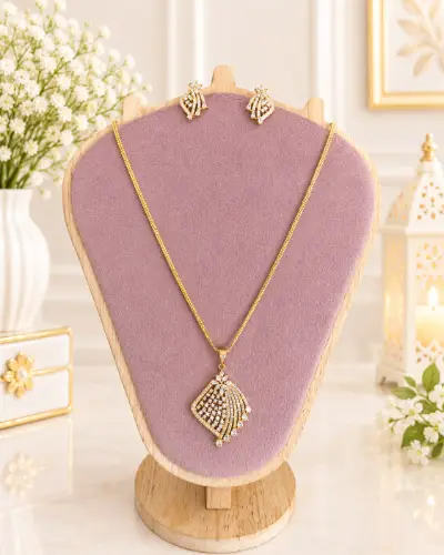 Gold Plated Pendent Set — Pendent Set, RW2809