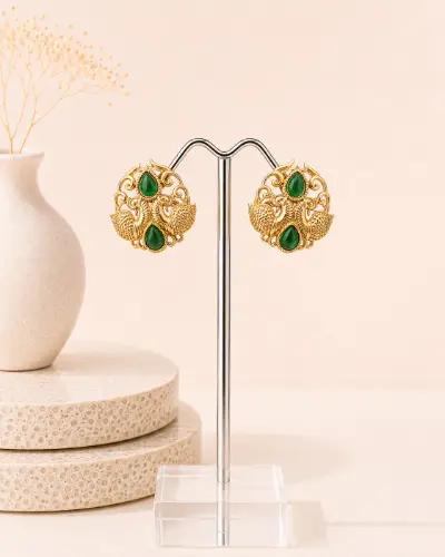Gold Plated Stud Earring — Earring, RW1889