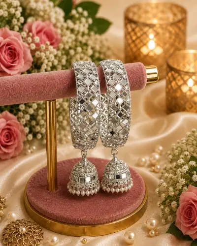 Mirror Jhumki Bangle — Bangles, RW1177