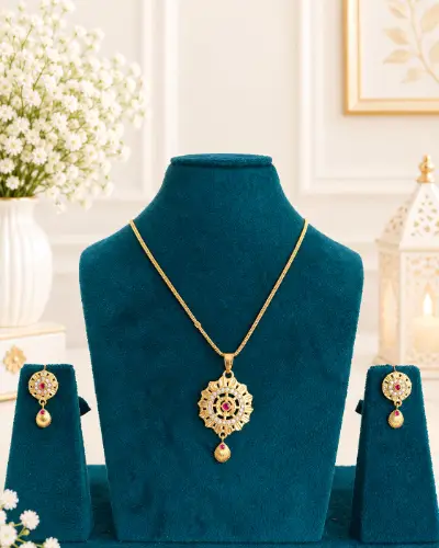 Gold Plated Pendent Set — Pendent Set, RW2797